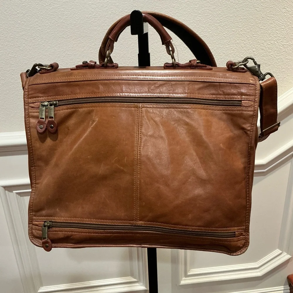 Santa Fe Elegant Tan Leather Men's Briefcase